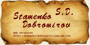 Stamenko Dobromirov vizit kartica